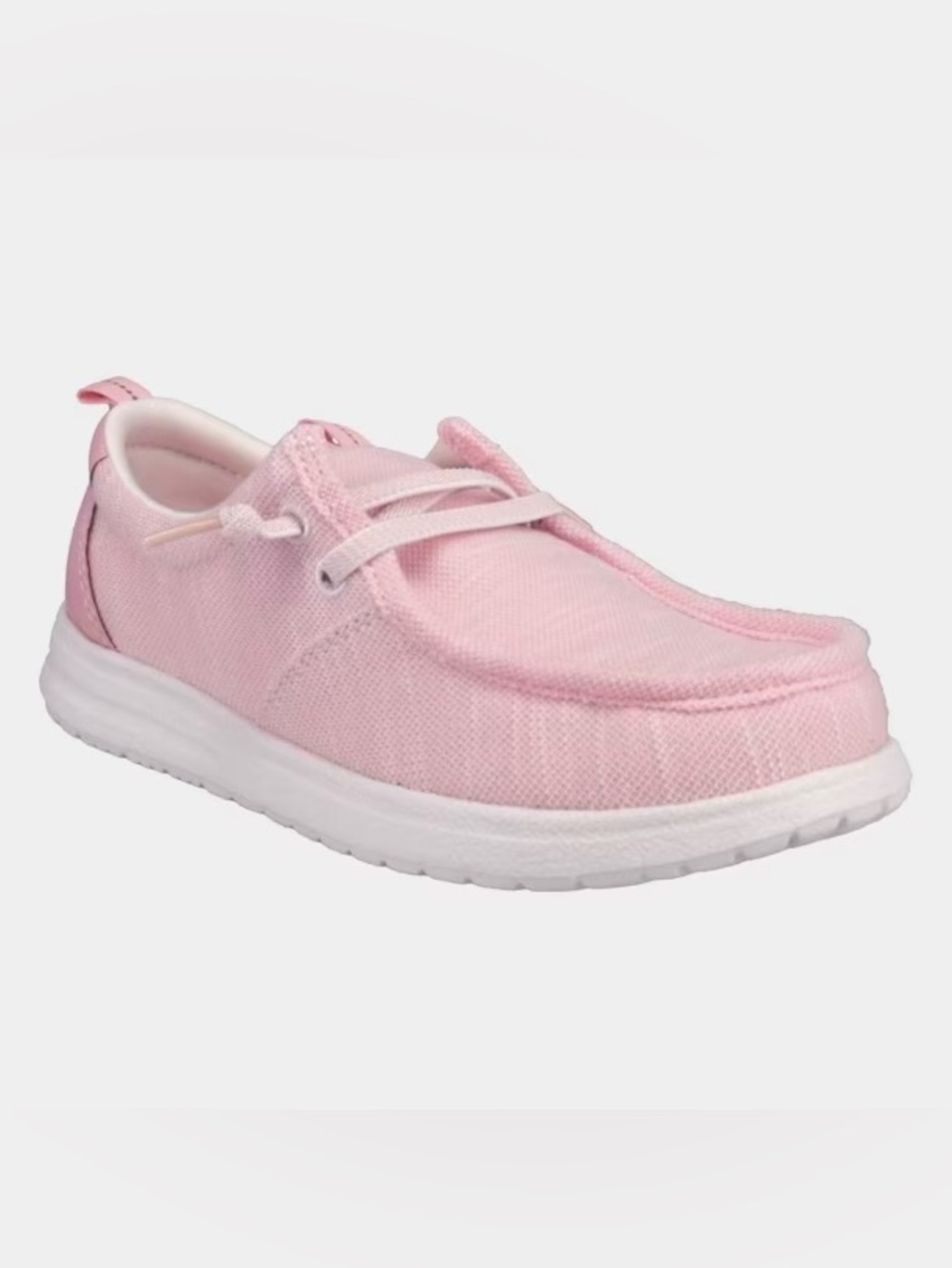 Eddie Bauer Pink Kids Lace-Up Canvas Loafers Sneaker New Size 1 Big Kids